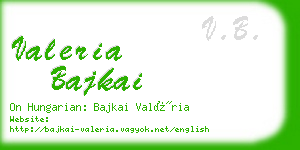 valeria bajkai business card